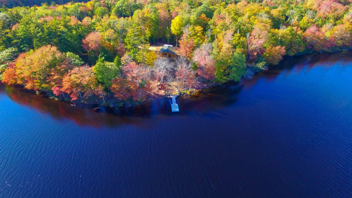 Selected plots on a peninsula on Wentworth Lake Nova Scotia Canada